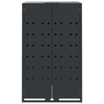 Søppeldunkskur For 3 Dunker Antrasitt 207X79X117 Cm Stål