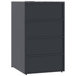 Søppeldunkskur For 3 Dunker Antrasitt 207X79X117 Cm Stål