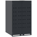Søppeldunkskur For 4 Dunker Antrasitt 276X79X117 Cm Stål