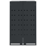 Søppeldunkskur For 4 Dunker Antrasitt 276X79X117 Cm Stål