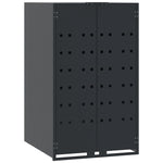 Søppeldunkskur For 5 Dunker Antrasitt 345X79X117 Cm Stål