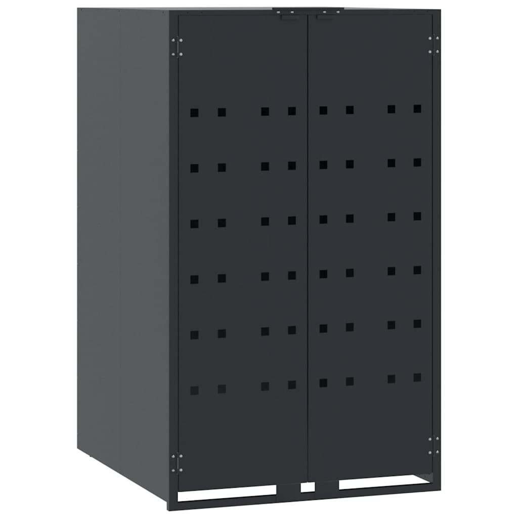 Søppeldunkskur For 5 Dunker Antrasitt 345X79X117 Cm Stål