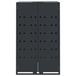 Søppeldunkskur For 5 Dunker Antrasitt 345X79X117 Cm Stål