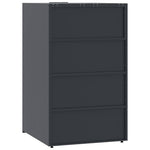 Søppeldunkskur For 5 Dunker Antrasitt 345X79X117 Cm Stål