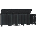 Søppeldunkskur For 5 Dunker Antrasitt 345X79X117 Cm Stål