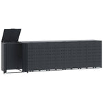 Søppeldunkskur For 6 Dunker Antrasitt 414X79X117 Cm Stål