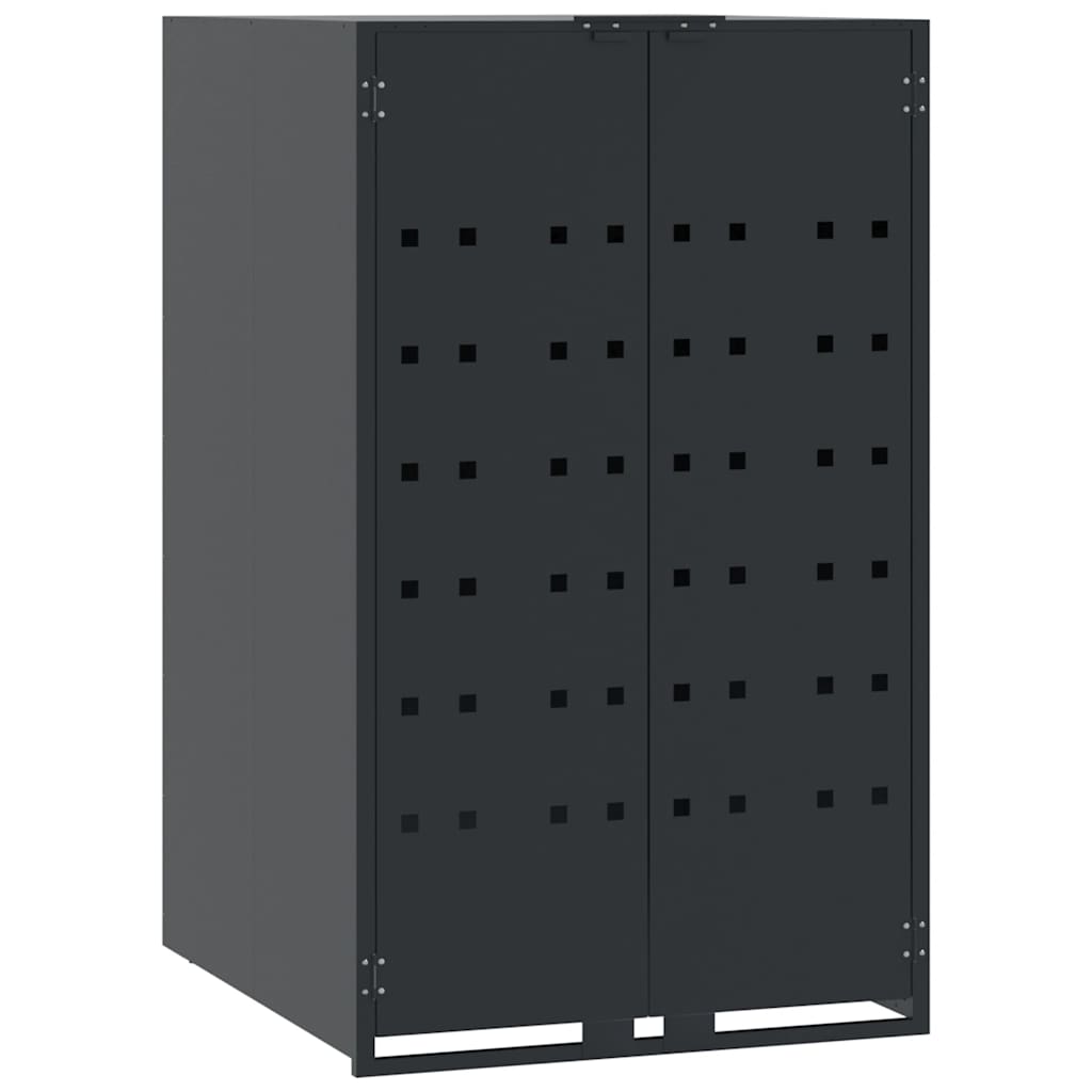 Søppeldunkskur For 6 Dunker Antrasitt 414X79X117 Cm Stål