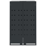 Søppeldunkskur For 6 Dunker Antrasitt 414X79X117 Cm Stål
