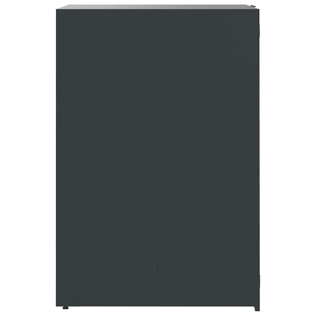 Søppeldunkskur For 6 Dunker Antrasitt 414X79X117 Cm Stål