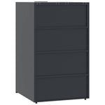Søppeldunkskur For 6 Dunker Antrasitt 414X79X117 Cm Stål
