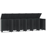 Søppeldunkskur For 6 Dunker Antrasitt 414X79X117 Cm Stål