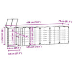 Søppeldunkskur For 6 Dunker Antrasitt 414X79X117 Cm Stål