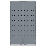 Søppeldunkskur For 3 Dunker Grå 207X79X117 Cm Stål