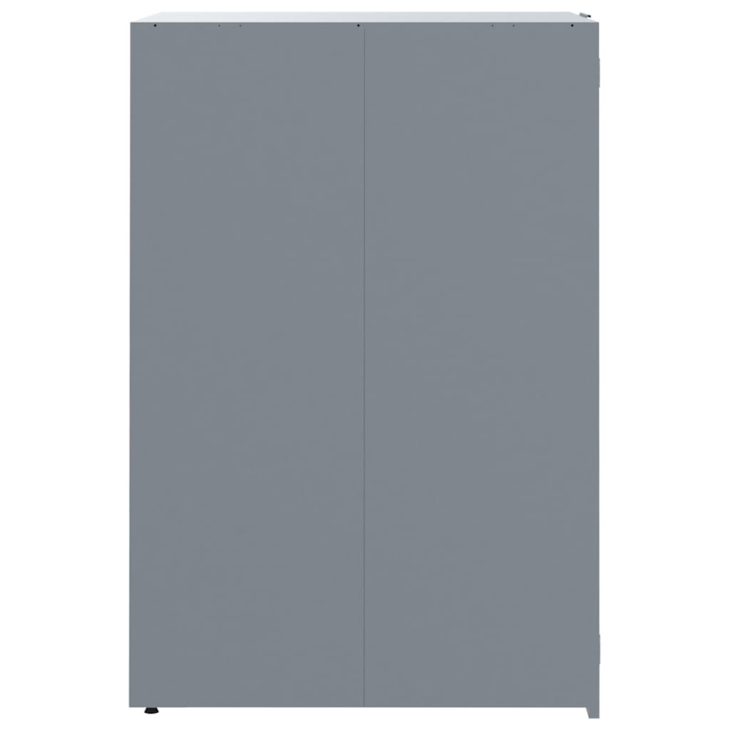 Søppeldunkskur For 3 Dunker Grå 207X79X117 Cm Stål