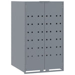 Søppeldunkskur For 6 Dunker Grå 414X79X117 Cm Stål