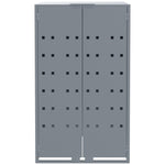 Søppeldunkskur For 6 Dunker Grå 414X79X117 Cm Stål