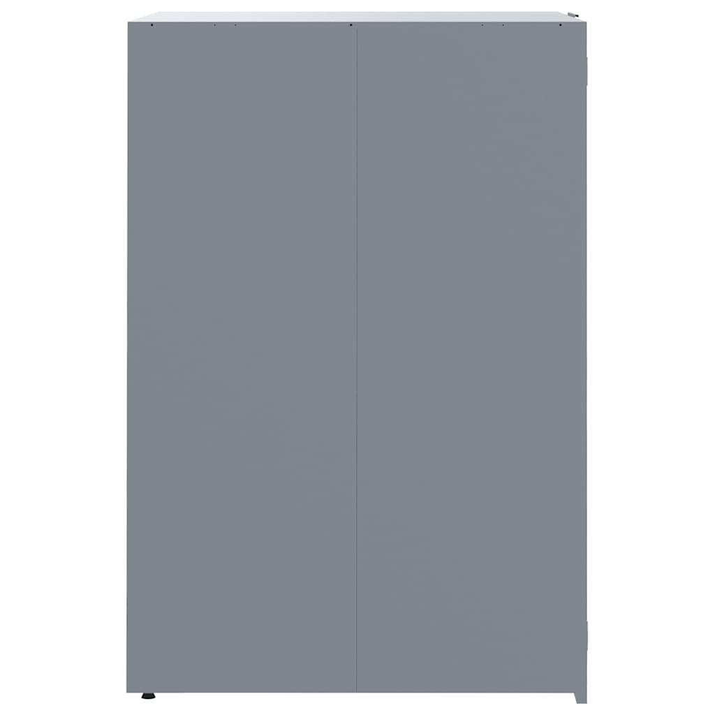 Søppeldunkskur For 6 Dunker Grå 414X79X117 Cm Stål