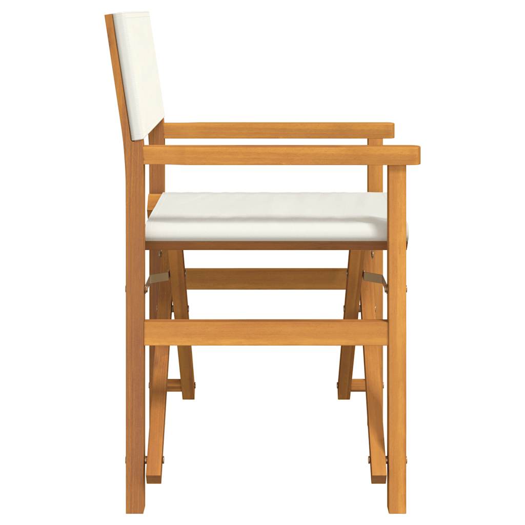 Sammenleggbare Regissørstol Kremhvit Heltre Teak