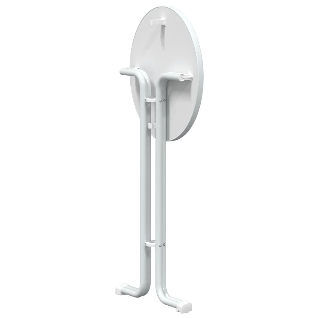 Spisebord Hvit Ø60X110 Cm Konstruert Tre Og Stål