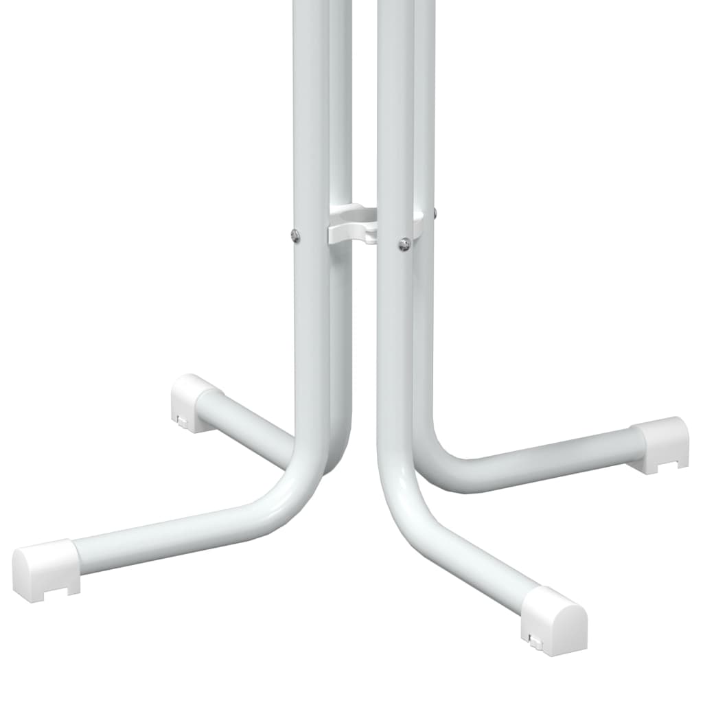 Spisebord Hvit Ø70X110 Cm Konstruert Tre Og Stål