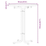 Spisebord Hvit Ø70X110 Cm Konstruert Tre Og Stål