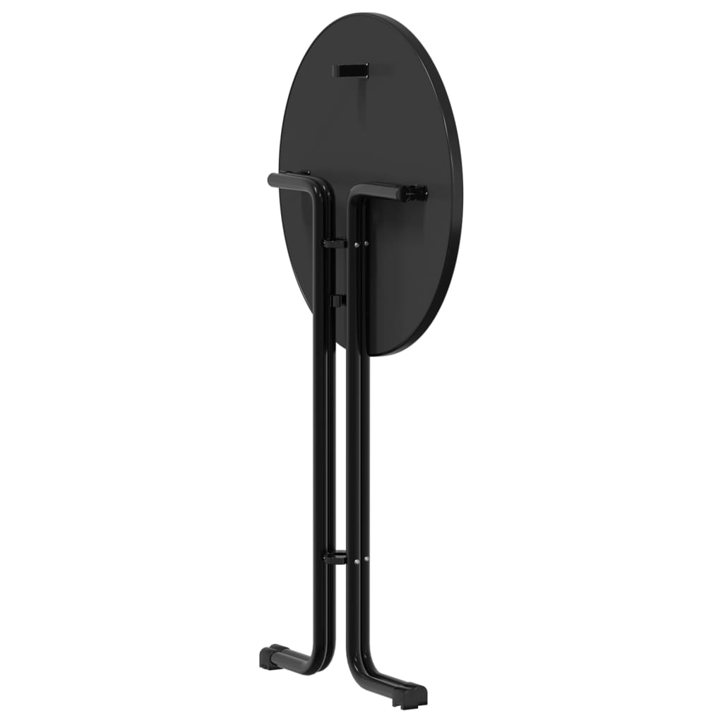 Spisebord Svart Ø70X110 Cm Konstruert Tre Og Stål