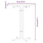 Spisebord Svart Ø70X110 Cm Konstruert Tre Og Stål