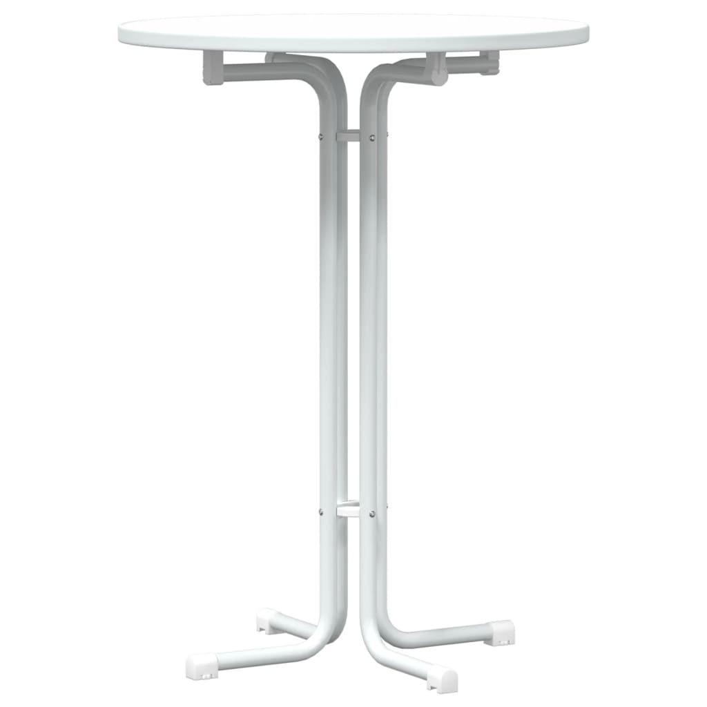 Spisebord Hvit Ø80X110 Cm Konstruert Tre Og Stål