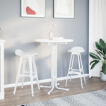 Spisebord Hvit Ø80X110 Cm Konstruert Tre Og Stål