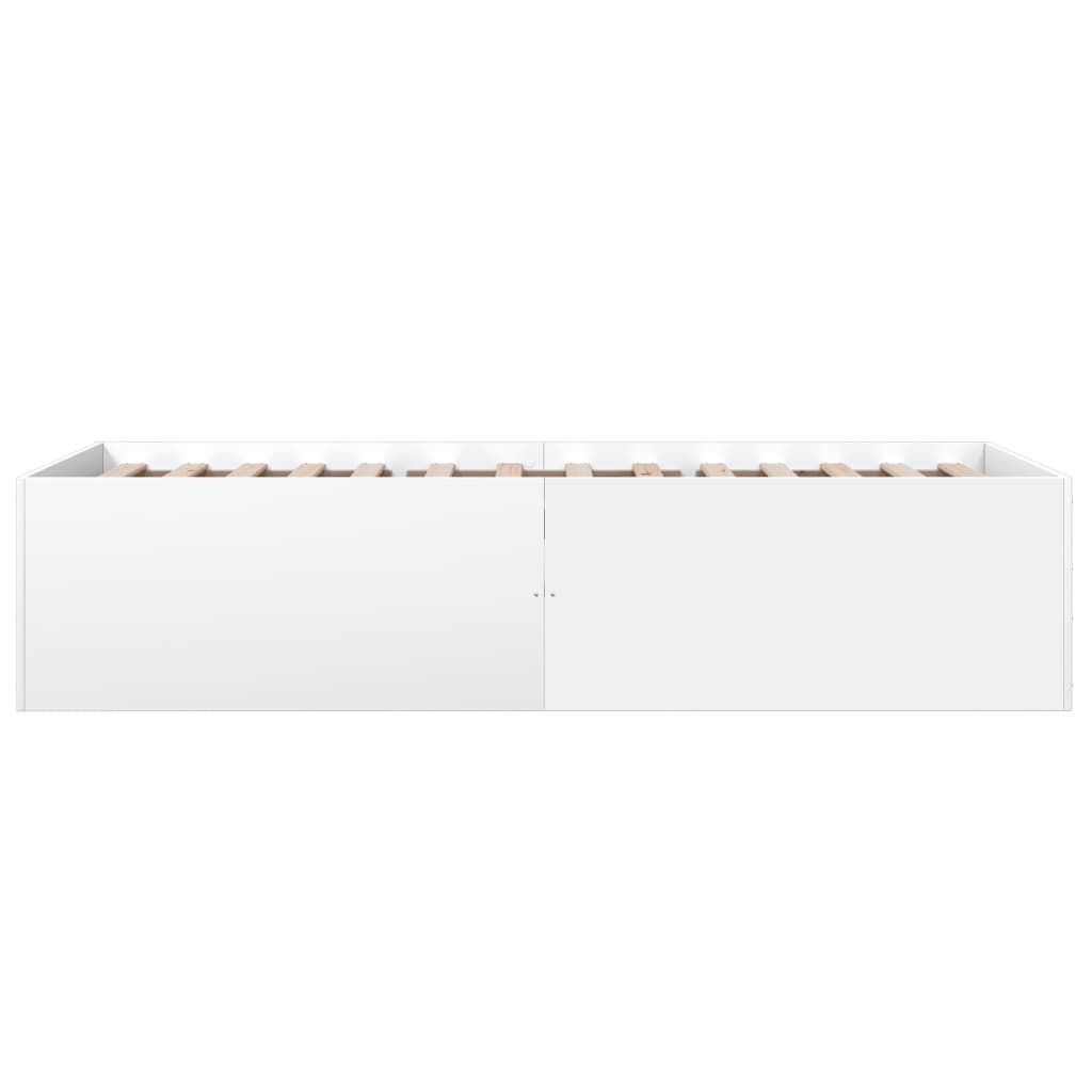 Sengeramme Hvit 100X200 Cm Konstruert Tre