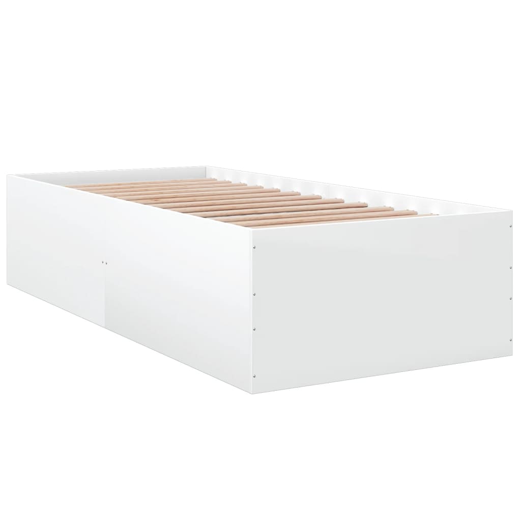 Sengeramme Hvit 100X200 Cm Konstruert Tre