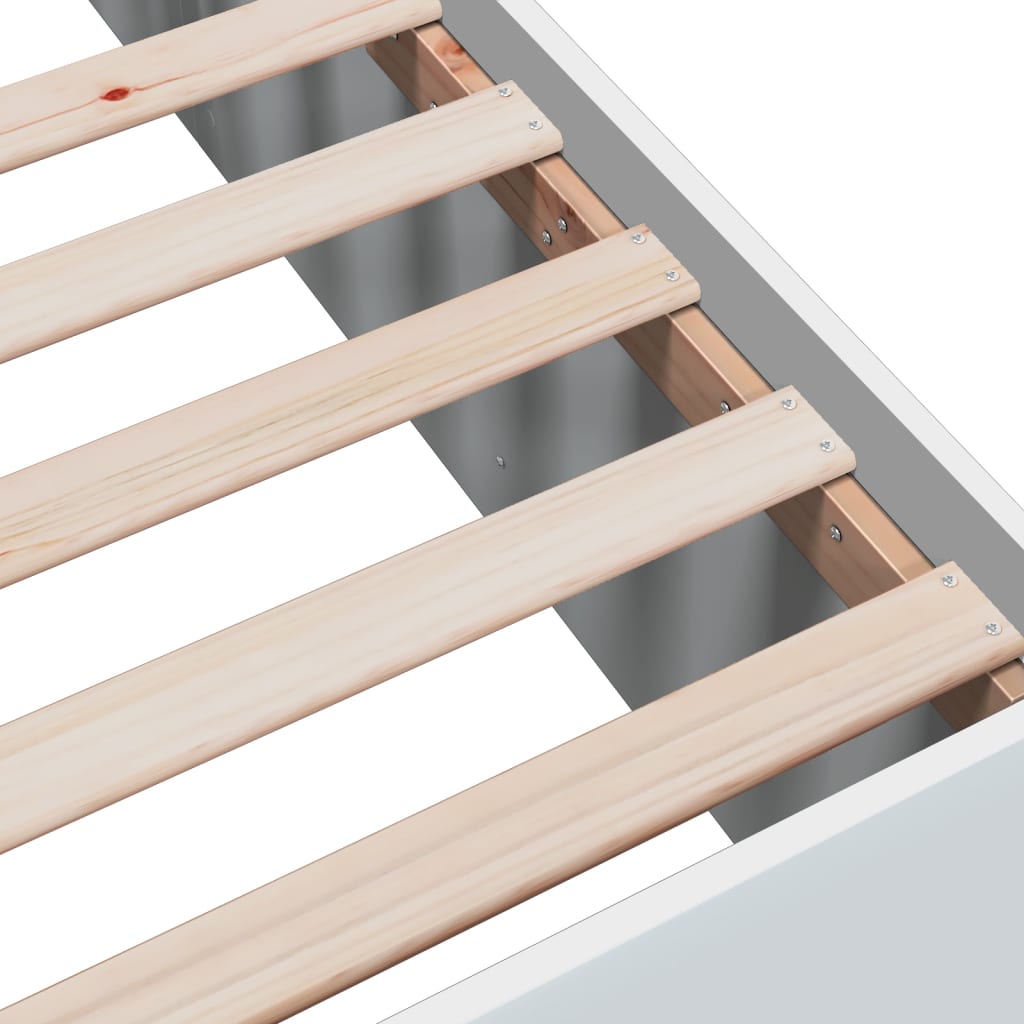 Sengeramme Hvit 100X200 Cm Konstruert Tre