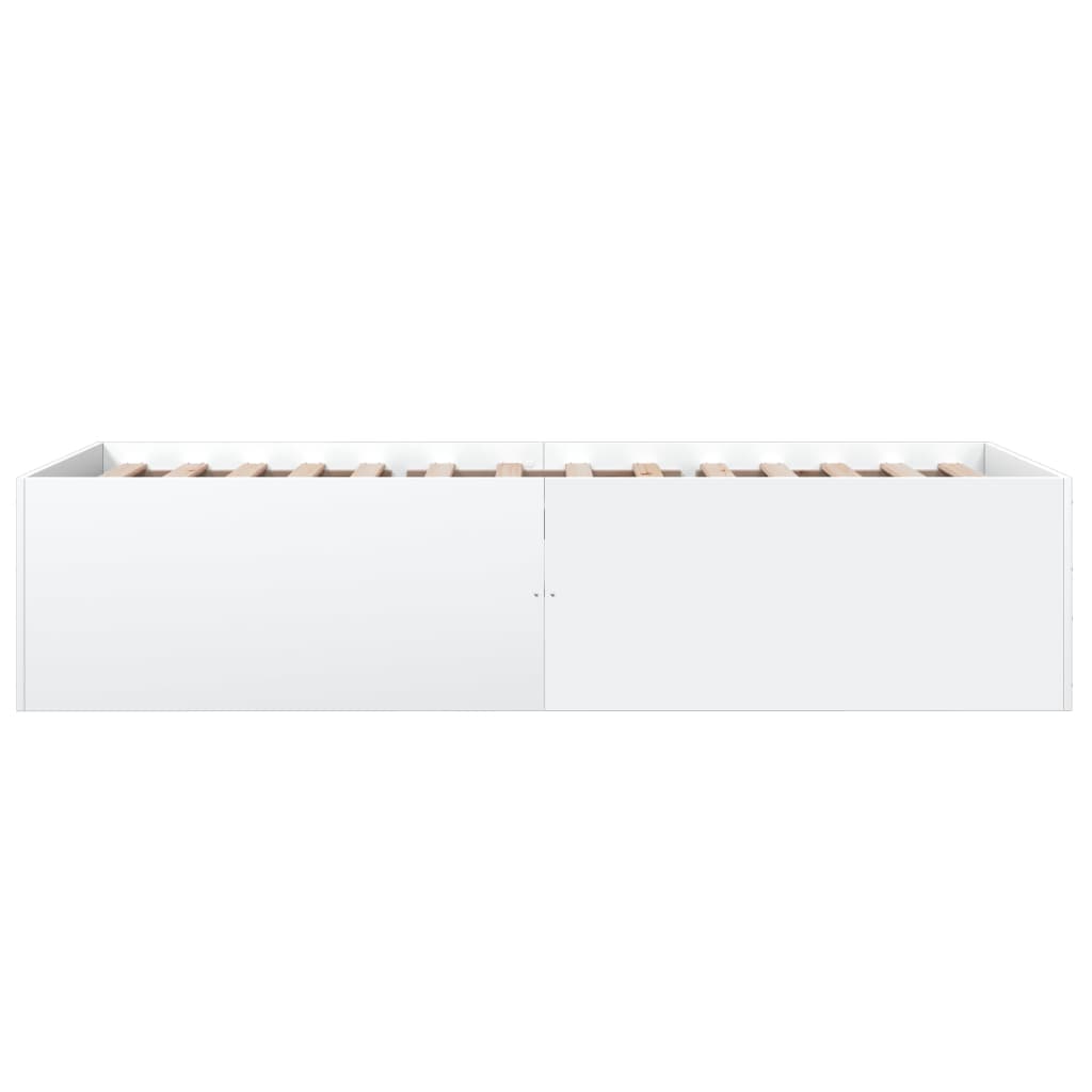 Sengeramme Hvit 90X200 Cm Konstruert Tre