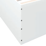 Sengeramme Hvit 90X200 Cm Konstruert Tre