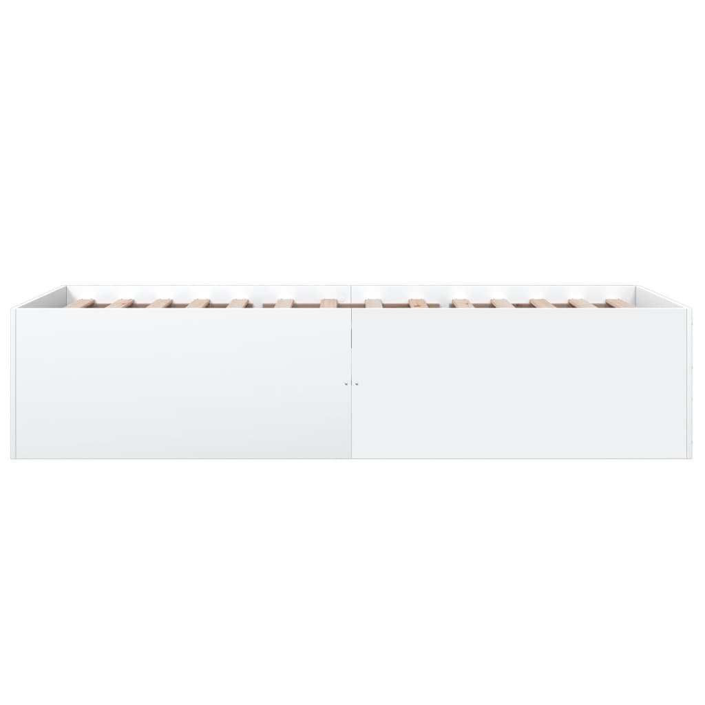 Sengeramme Hvit 90X190 Cm Konstruert Tre