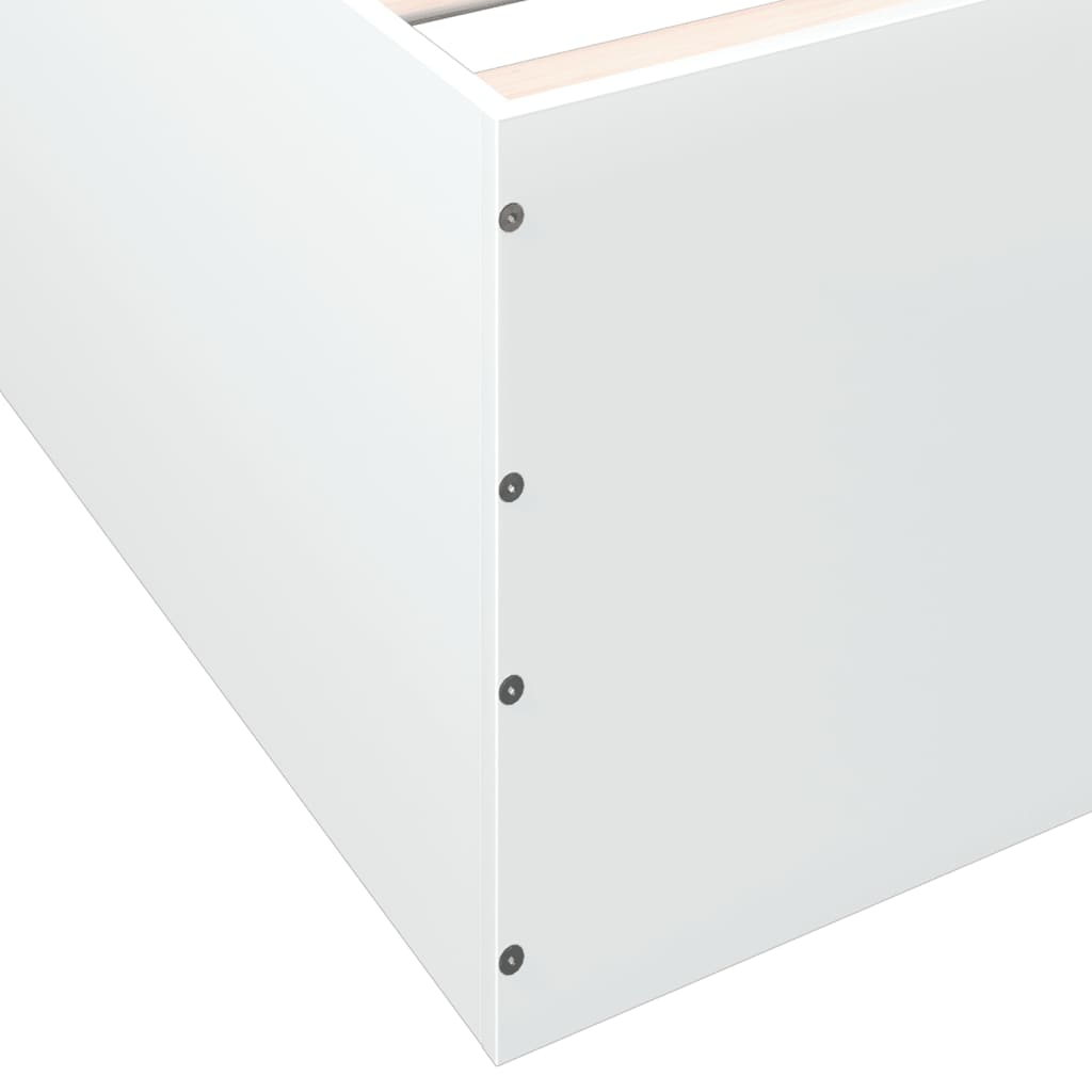 Sengeramme Hvit 90X190 Cm Konstruert Tre