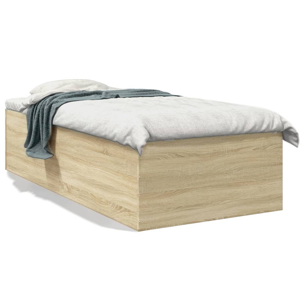 Sengeramme Sonoma Eik 90X190 Cm Konstruert Tre