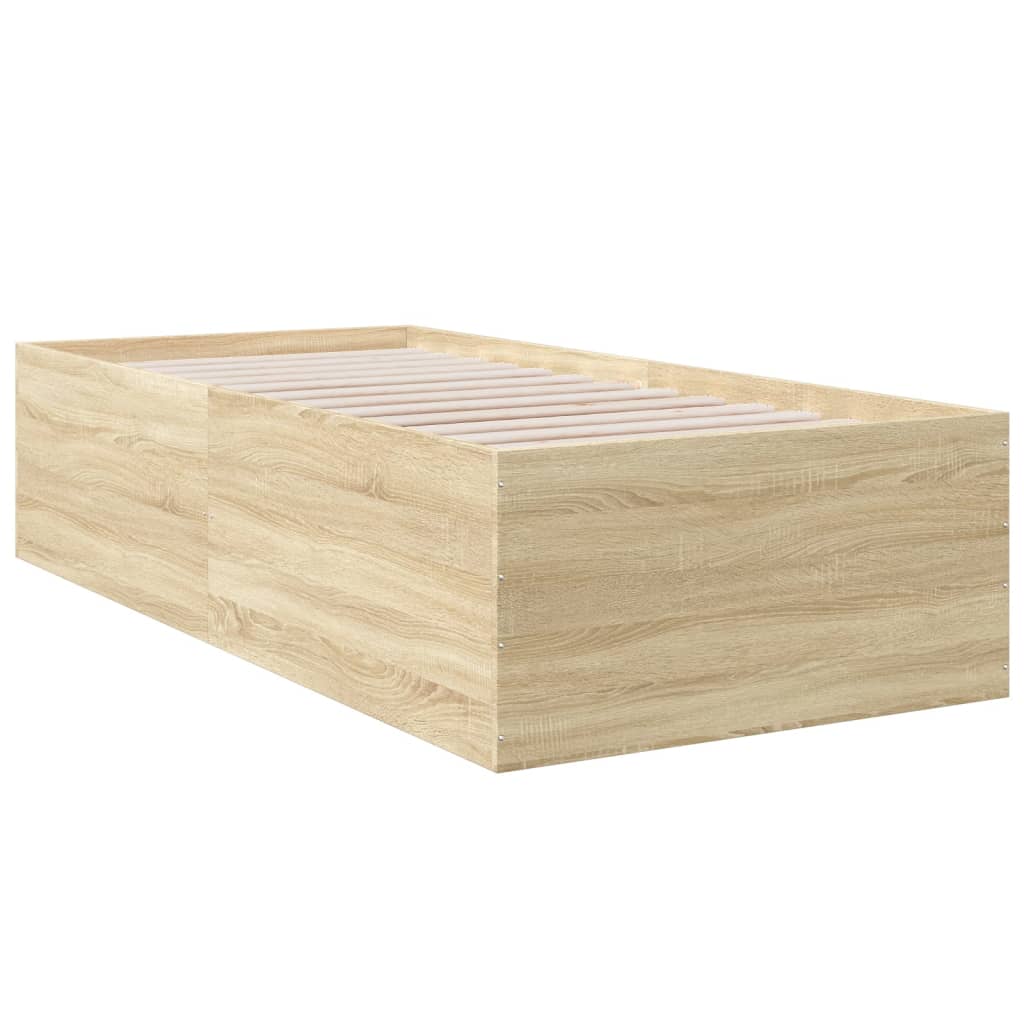 Sengeramme Sonoma Eik 90X190 Cm Konstruert Tre