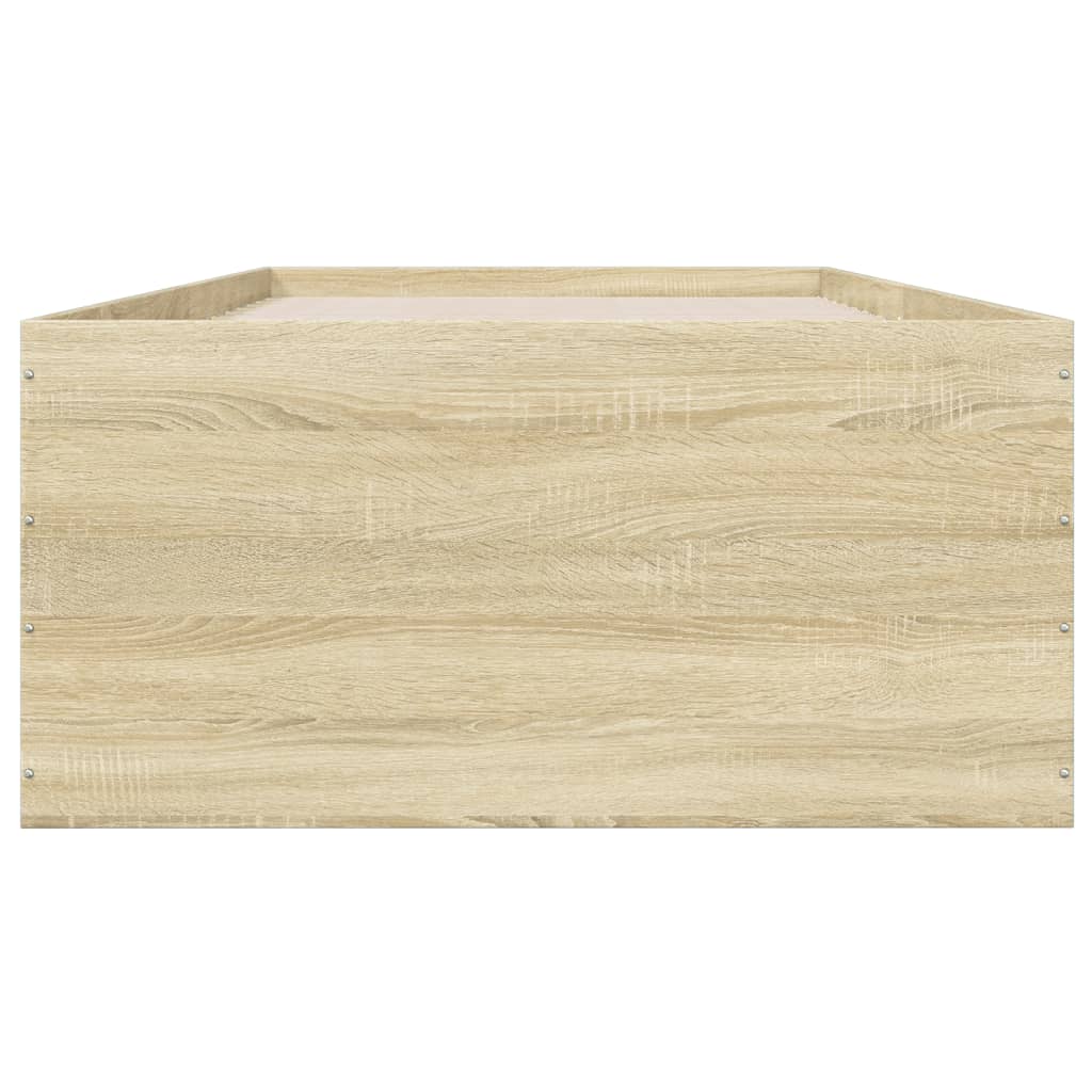 Sengeramme Sonoma Eik 90X190 Cm Konstruert Tre
