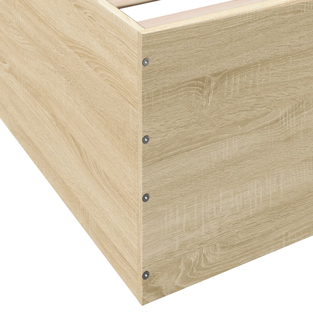 Sengeramme Sonoma Eik 90X190 Cm Konstruert Tre