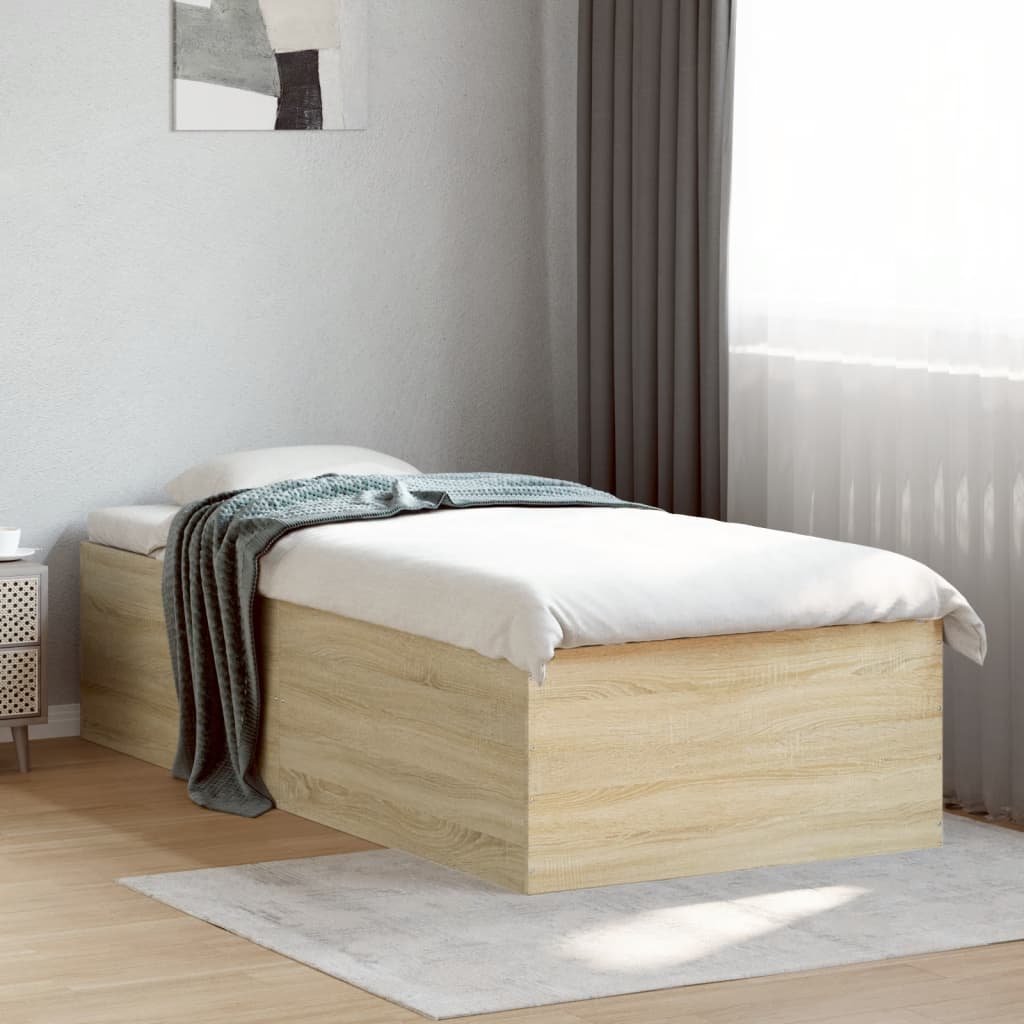 Sengeramme Sonoma Eik 90X190 Cm Konstruert Tre