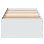 Sengeramme Hvit 90X200 Cm Konstruert Tre