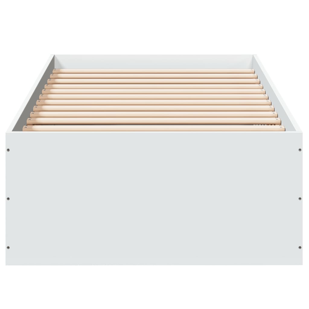 Sengeramme Hvit 90X200 Cm Konstruert Tre
