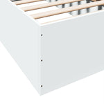 Sengeramme Hvit 90X200 Cm Konstruert Tre