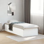 Sengeramme Hvit 90X200 Cm Konstruert Tre