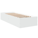 Sengeramme Hvit 90X190 Cm Konstruert Tre