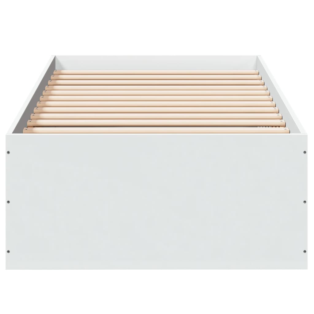 Sengeramme Hvit 90X190 Cm Konstruert Tre