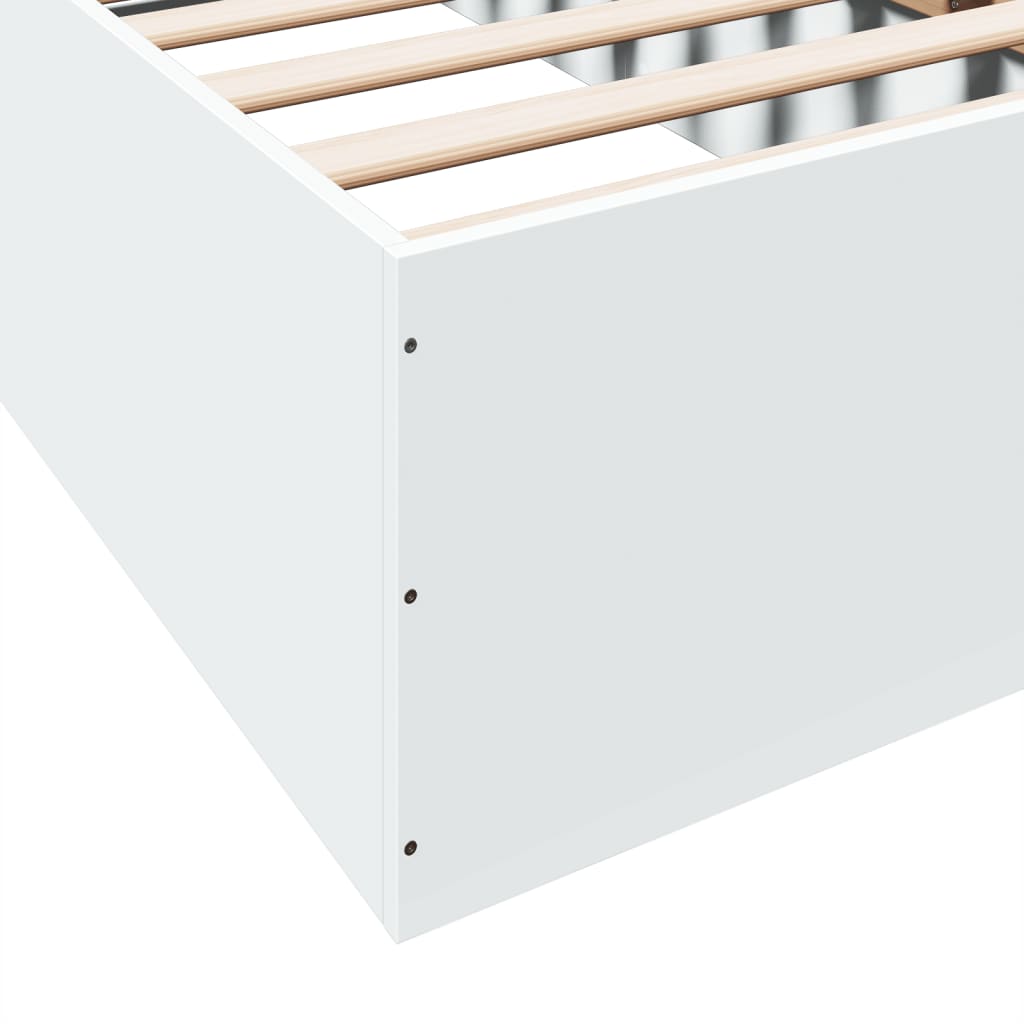 Sengeramme Hvit 90X190 Cm Konstruert Tre