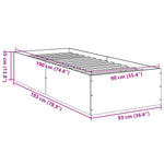 Sengeramme Hvit 90X190 Cm Konstruert Tre