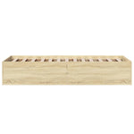 Sengeramme Sonoma Eik 90X190 Cm Konstruert Tre